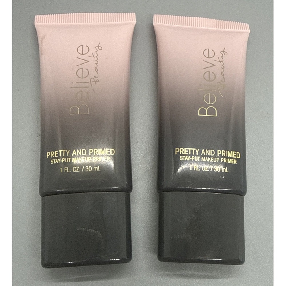 Believe Beauty Pretty and Primed - Stay Put Makeup- 1 Oz Tube 2 Pack New Sealed